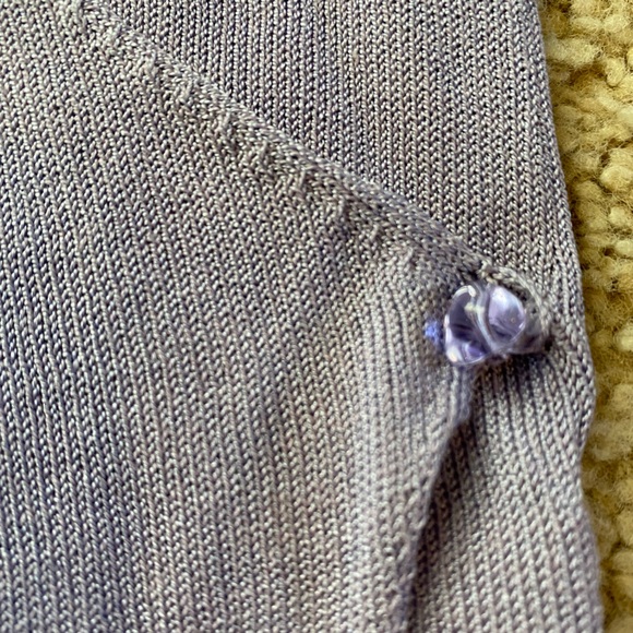 Eileen Fisher purple wrap waist blouse in size petite large. - Picture 9 of 16